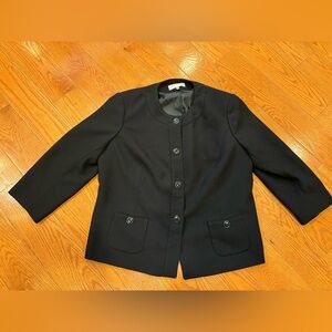 Jones New York Suit Separates Black Button Front Blazer Jacket – Size 22W